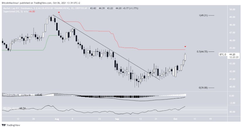 Biểu đồ BTCD hàng ngày | Nguồn: TradingView